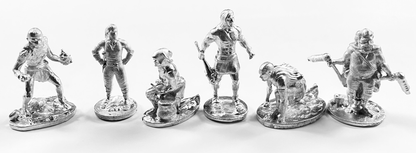 Set of 6 Pewter Adventurers'